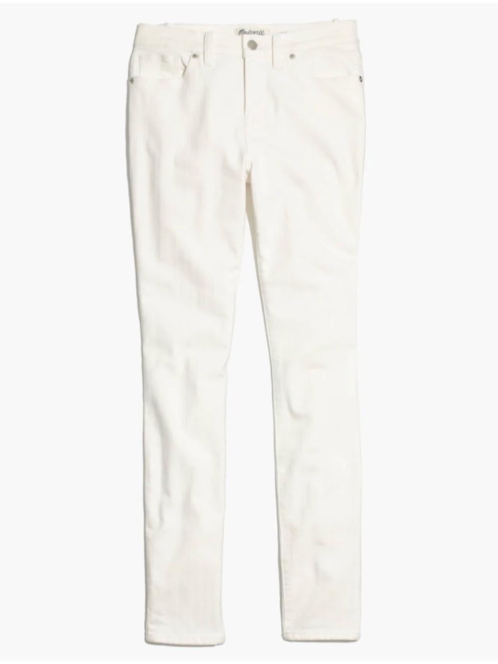 Madewell 9" High-Rise Skinny Jeans in Pure White - Picture 1 of 7